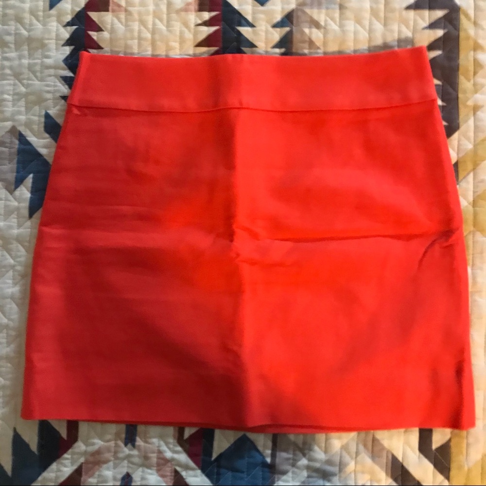 J. Crew Red Mini Skirt